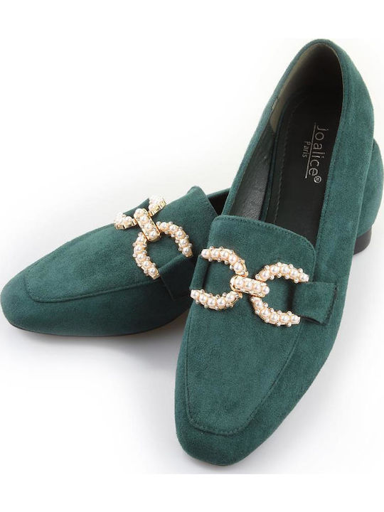 Women's Moccasins in Green Color