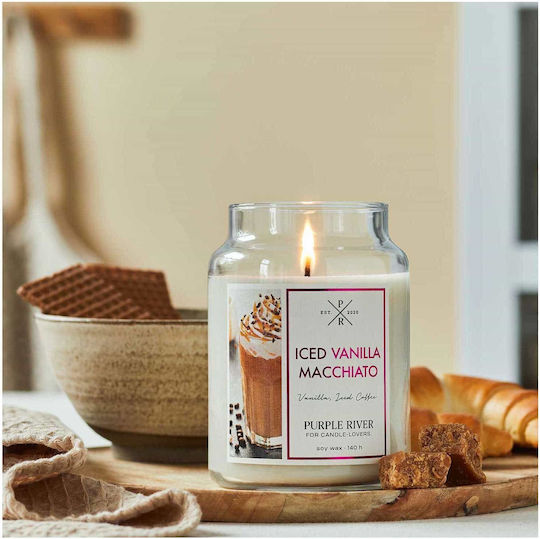 Aromatische Kerze Eiskaffee mit Vanille A922 623gr Weiße Lila Fluss Sojakerze Aromatische Kerze Eiskaffee mit Vanille A922 623gr Weiße Lila Fluss Sojakerze