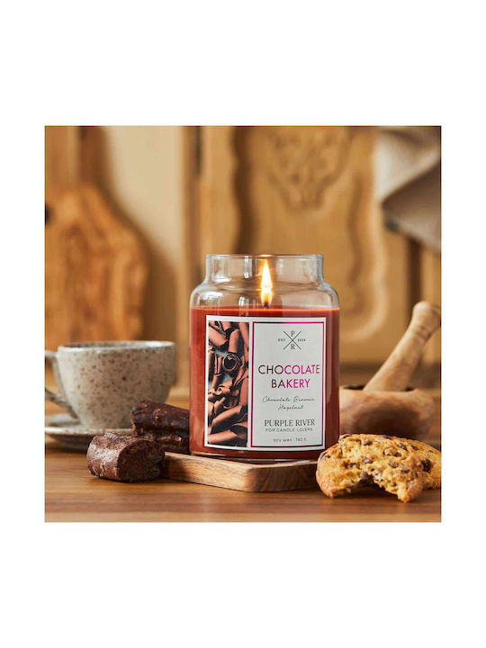 Aromatic Candle Chocolate Bakery A913 10x18cm 623gr Brown Purple River Soy Candle