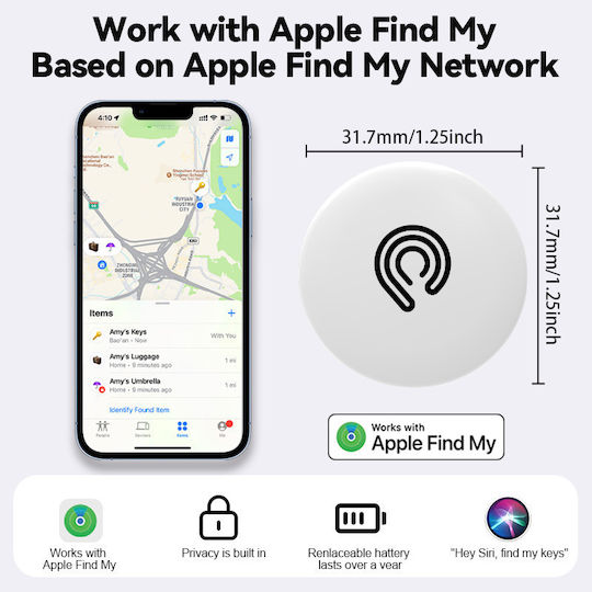 Hyperloq NeoPro Premium Apple Find My White