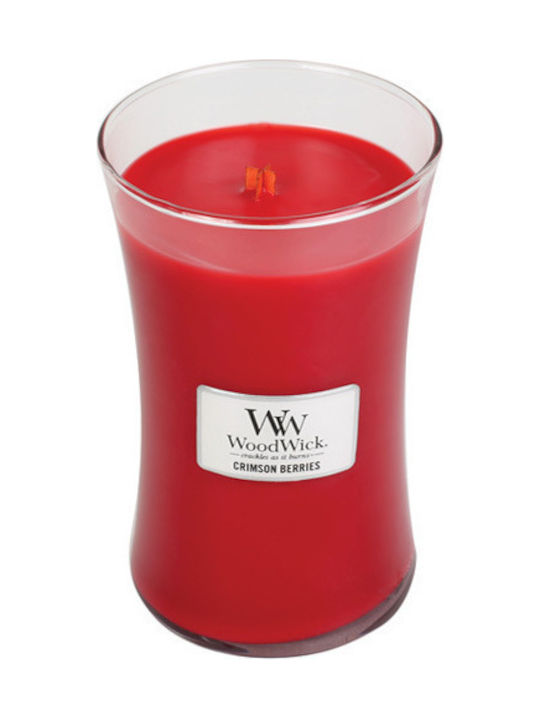 WoodWick Scented Candle Jar with Scent Crimson Berries Red 275gr 1pcs