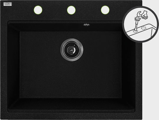 Laveo SBT B106 Ένθετος από Συνθετικό Γρανίτη Μ60xΠ50cm Μαύρος Laveo SBT B106 Ένθετος από Συνθετικό Γρανίτη Μ60xΠ50cm Μαύρος
