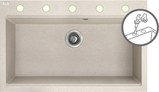 Laveo SBT 4108 Ένθετος από Συνθετικό Γρανίτη Μ80xΠ50cm Μπεζ Laveo SBT 4108 Ένθετος από Συνθετικό Γρανίτη Μ80xΠ50cm Μπεζ