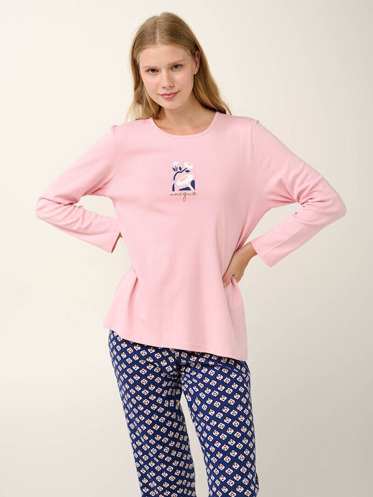 Vamp Winter Women's Pyjama Set Pink blush