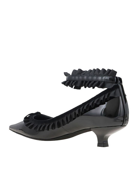 Leder Pumps Schwarz