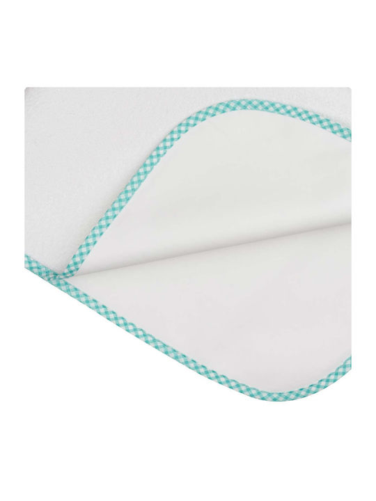 Bunny Bebe Waterproof Changing Pad Mint White 45x65cm.