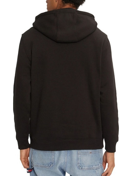 Flag Sweatshirt with Hood Black