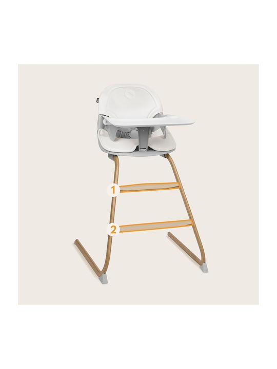 Lionelo Dalia Baby Hochstuhl 4 in 1 mit Höhenverstellbar Grau Stein Natur