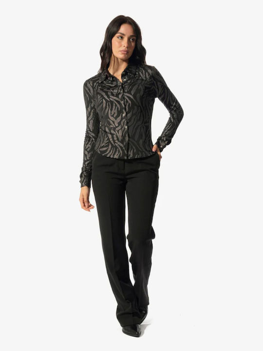 Guess Women's Long Sleeve Shirt Black