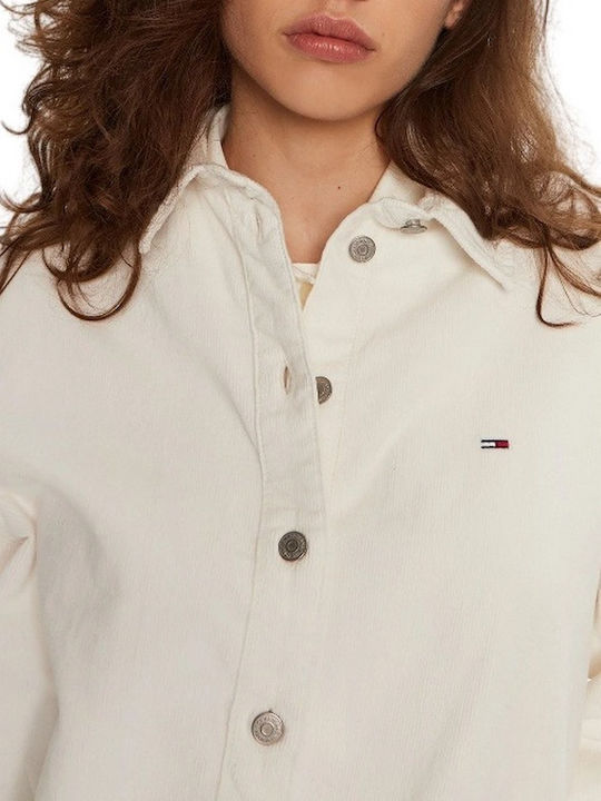 Damen Weiß Overshirt