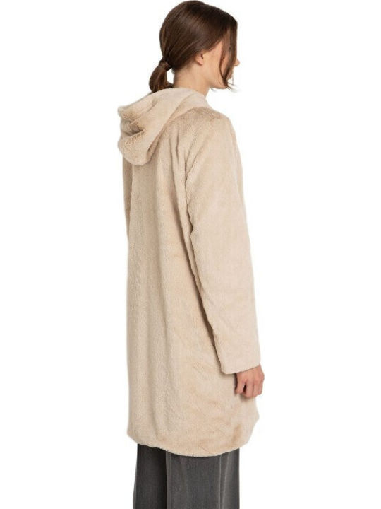 Women's Short Fur Beige