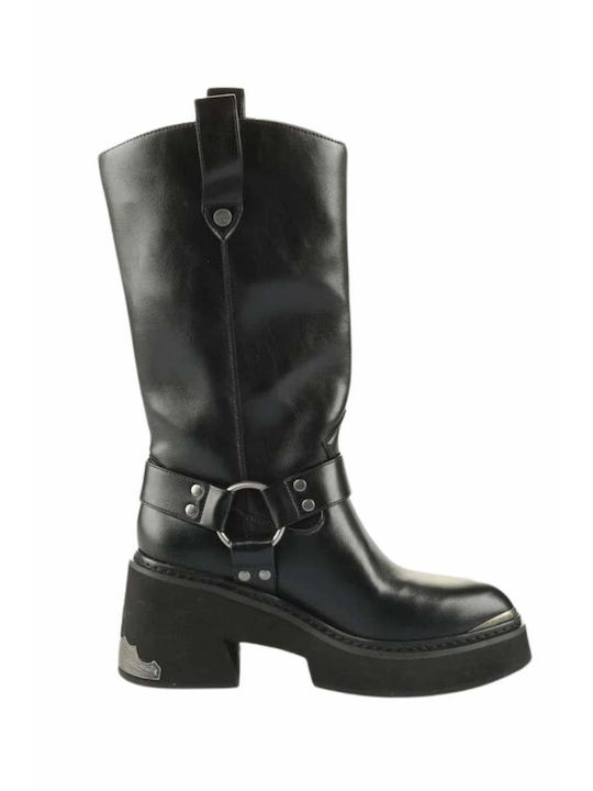 Buffalo Leather Women's Boots Black