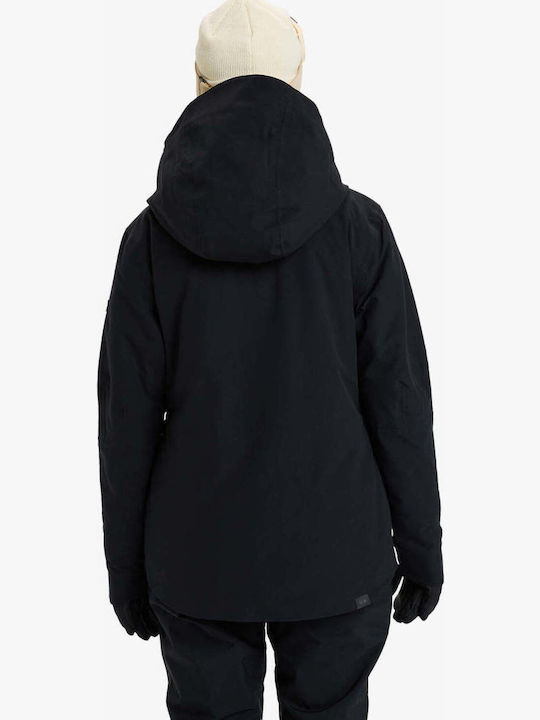 Roxy Wild Twist ERJTJ03479-KVJ0 Γυναικείο Μπουφάν για Σκι & Snowboard Μαύρο