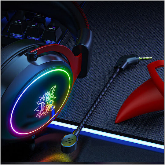 Onikuma X10 Devil Over Ear Gaming Headset με σύνδεση 3.5mm / USB for Nintendo Switch / PS4 / PS5 / XBOX