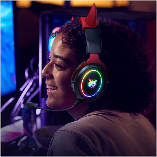 Onikuma X10 Devil Over Ear Gaming Headset με σύνδεση 3.5mm / USB for Nintendo Switch / PS4 / PS5 / XBOX