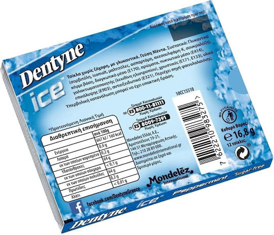 Gumă Dentyne Ice Mentă Fără Zahăr 16,8g