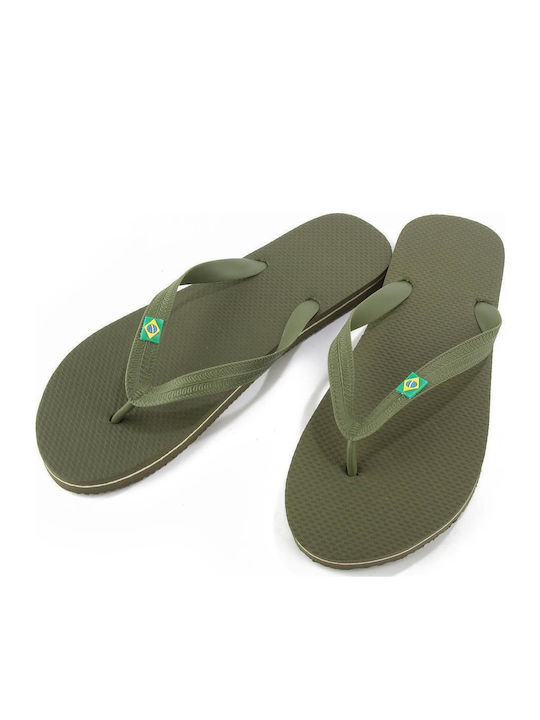 Herren Flip Flops Khaki