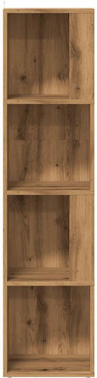 Corner Wall Shelf Oak 33x33x132cm