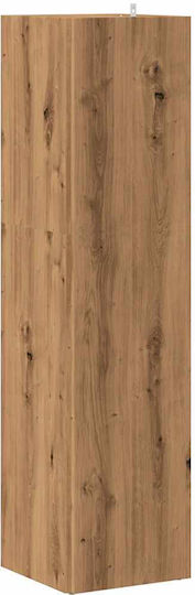 Corner Wall Shelf Oak 33x33x132cm