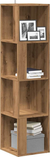 Corner Wall Shelf Oak 33x33x132cm