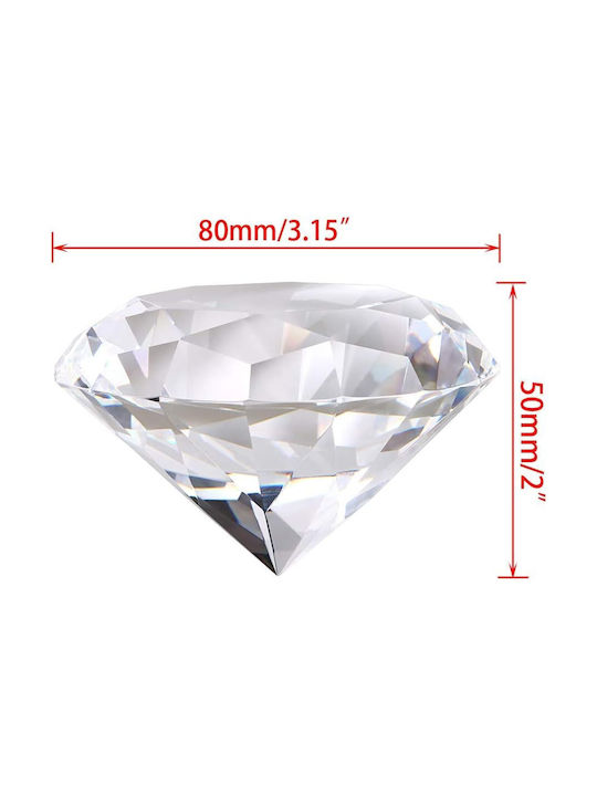 Κρυστάλλινο Αστραφτερό Διαμάντι 100 Mm Diamond Jewel Paperweight Διακόσμηση Γάμου Γραφείου Σπιτιού Ιριδίζουν 5311
