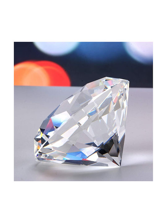 Κρυστάλλινο Αστραφτερό Διαμάντι 100 Mm Diamond Jewel Paperweight Διακόσμηση Γάμου Γραφείου Σπιτιού Ιριδίζουν 5311
