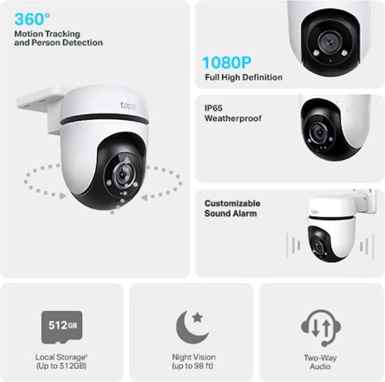 TP-LINK Tapo C500 v2 IP Surveillance Camera Wi-Fi Full HD 1080p Waterproof with Two-Way Communication