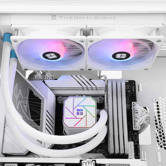 Thermalright Aqua Elite 240 v3 Water Cooling AIO CPU With 2 Fans 120mm And ARGB Lighting White