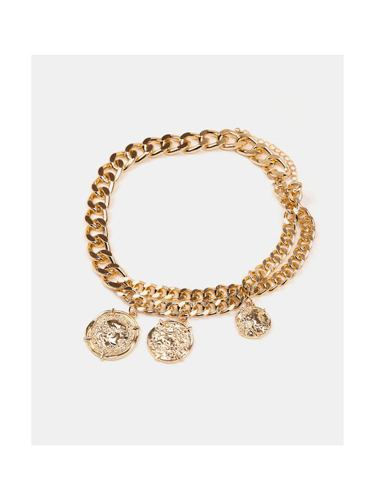 Vintage Choker Goldmünzen Gold