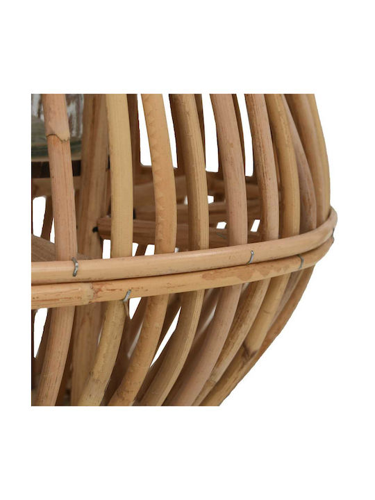vidaXL Φαναράκι Γυάλινο Επιδαπέδιο Καφέ 38x40x40εκ.