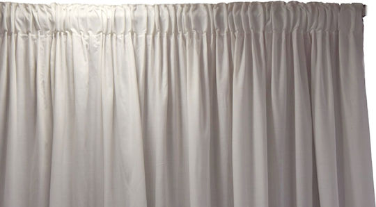 Decotelia Perdea cu Coafură Albă 450x270cm