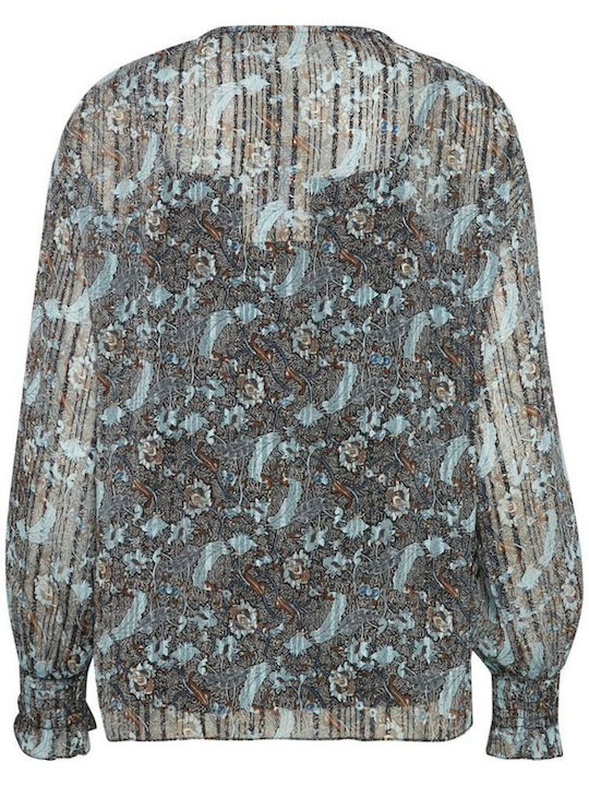 Women's Blouse Long Sleeve Blue