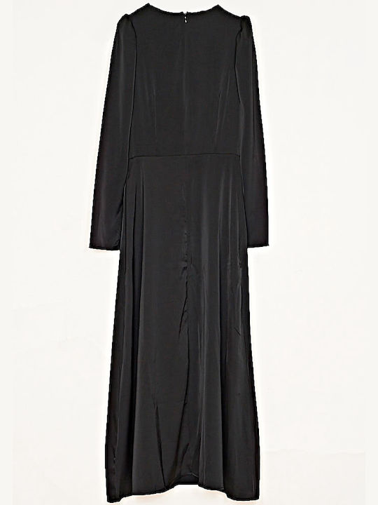 Maxi Abendkleid Drapiert Black
