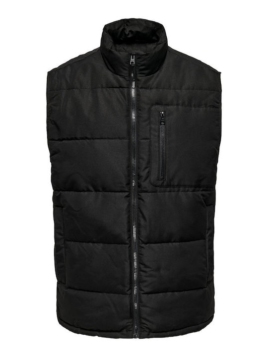 Sleeveless Jacket Puffer Black