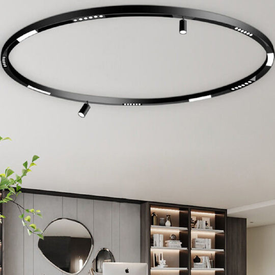 Inlight Μονό LED Θερμό Λευκό Σποτ σε Μαύρο Χρώμα