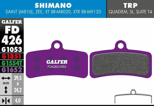 Galfer FD426G1652 Bicycle Disc Brake Pads