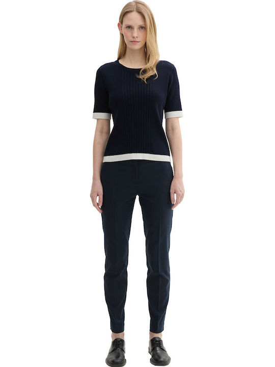 Mia Damen Stoff Hose Sky Captain Blue