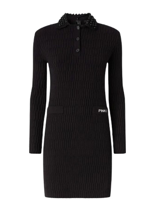 Pinko Knitted Dress All Day Black