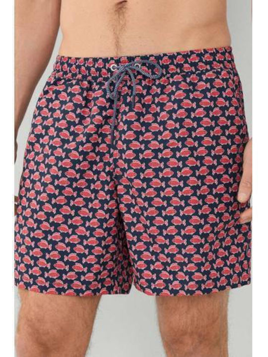 Men's Swimwear Shorts Red with Patterns