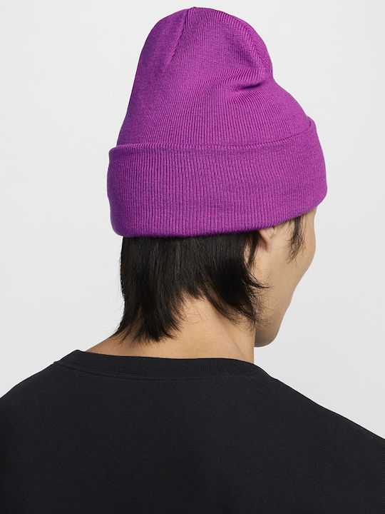 Peak Beanie Unisex Beanie Gestrickt in Fuchsie Farbe