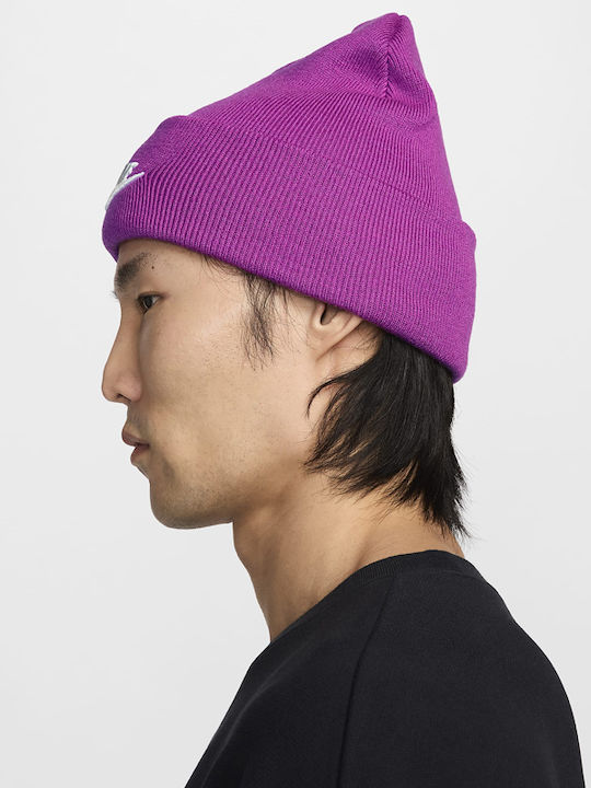 Peak Beanie Unisex Beanie Gestrickt in Fuchsie Farbe