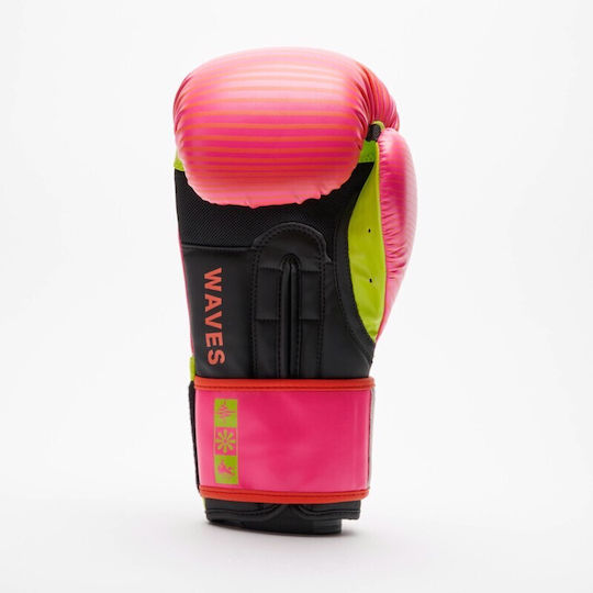 Leone 1947 Boxhandschuhe aus Synthetikleder für Kampf Rosa