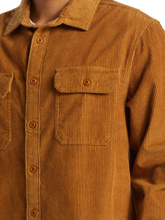 Venture Дълъг Ръкав Рипсено Кадифе Overshirt Bone Кафяв