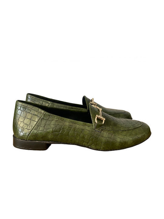 Women's Moccasins in Green Color