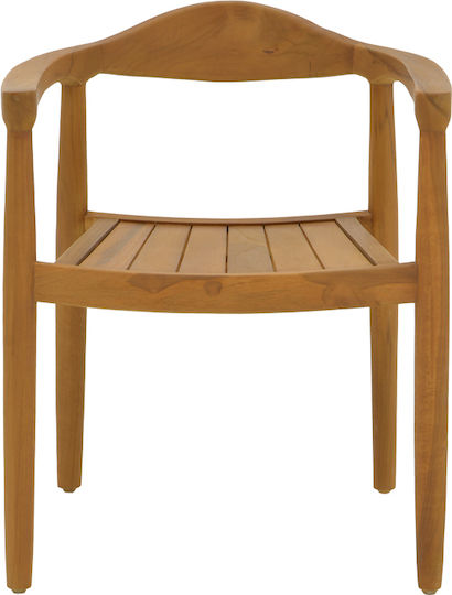 Outdoor Armchair Wooden Ganny Natural Shade 59x56x71cm
