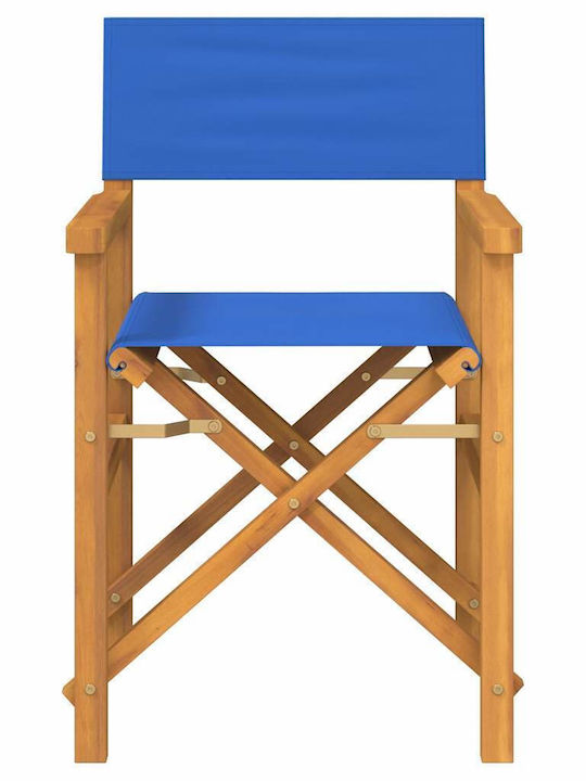 Director's Chair Wooden Blue 1pcs 57x54.5x85cm.