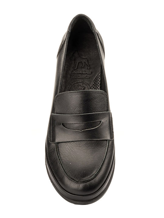 Δερμάτινα Γυναικεία Loafers σε Μαύρο Χρώμα