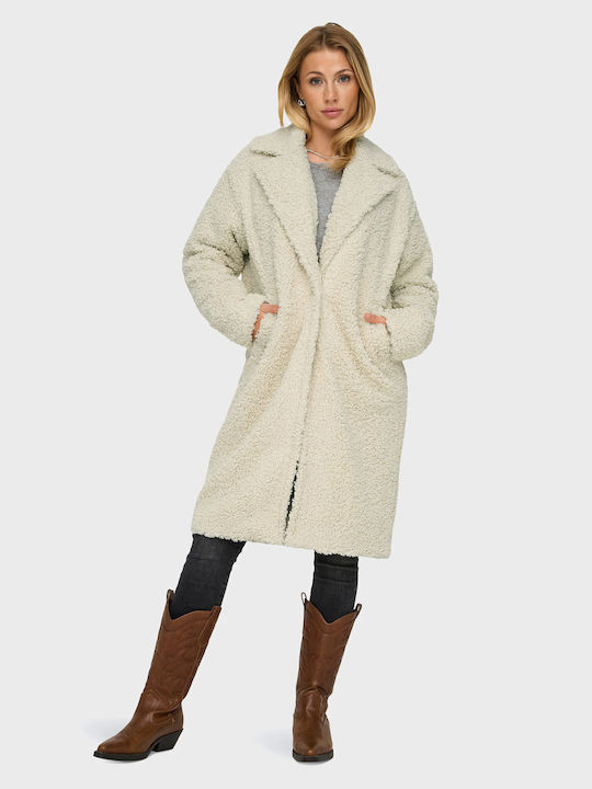 Only Women's Coat Ecru