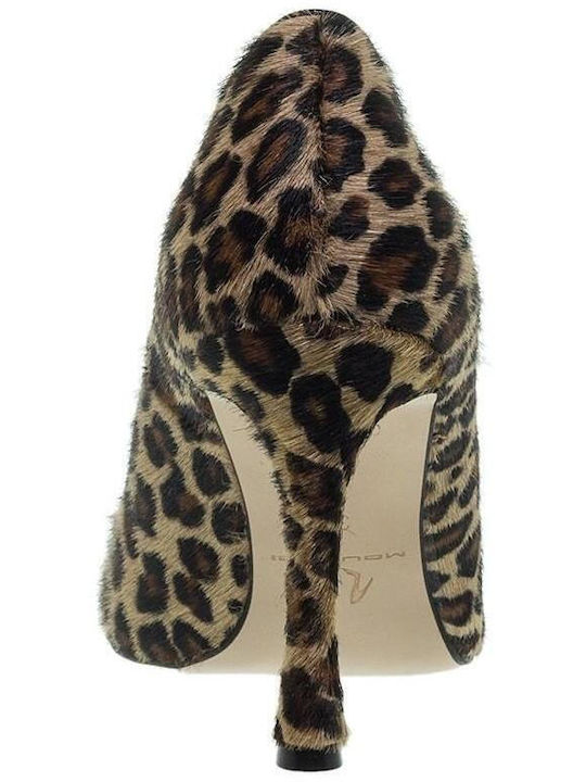 Mourtzi Brown Heels Animal Print