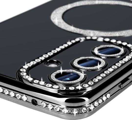 Avizar Diamond Case for Samsung Galaxy A55 Magsafe Around Strass Black